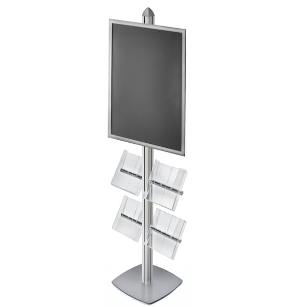 Sky Tower Display w/ 22"W x 28"H Snap Frame and 4 Brochure Pockets